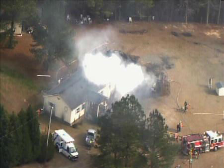 Several firefighters were called to a house...