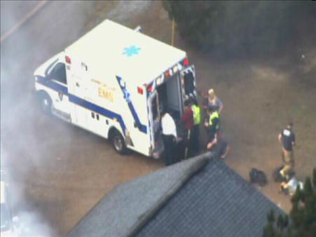 Several firefighters were called to a house...
