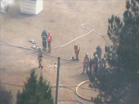 Several firefighters were called to a house...