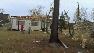 Mobile home damaged by tornado