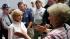 Latest coastal update from Gov Perdue :: North Carolina Governor Bev Perdue, left, listens to Sondna Ipock-Riggs about the damage Hurricane Irene left behind