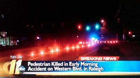 Pedestrian struck, killed in Raleigh