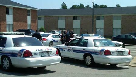 Officers at Fayetteville Apartment after an alleged kidnapping in Hoke County Friday