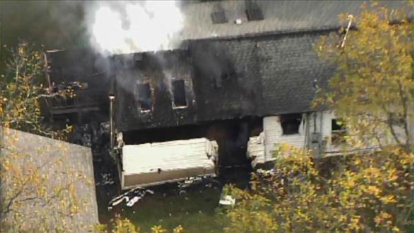 Fire severely damaged at home on Red Mountain Road in Rougemont Wednesday morning.
