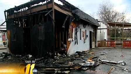 The Fayetteville nightclub that was the site of a fatal shooting last week caught on fire early Tuesday morning.