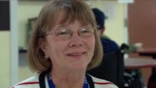 Ginny Powers volunteers at the VA Center in Fayetteville