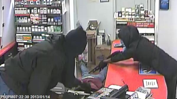 Authorities in Durham are asking for the public's help in identifying two suspects in connection with an armed robbery at the Speed EEZ convenience store just before 7:30 p.m. Monday.