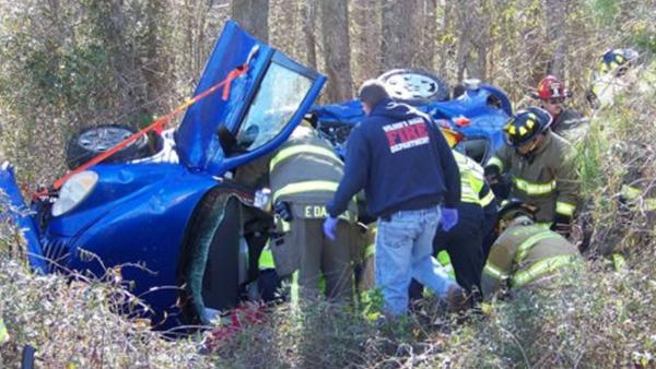 A mother and her daughter were both injured in a single car crash Thursday morning in the 5100 block of Highway 210 outside of Smithfield