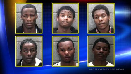 19-year-old Markelius Leon Chambers, 18-year-old Kevin Felix Romain, 17-year-old Travis Jamar Pope, 19-year-old Dominick Jermaine Parker, 18-year-old Jaquaan Raqueze Harris, and 17-year-old Nykeem Tayquan Odom
