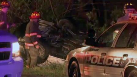 A driver is in the hospital with serious injuries after flipping his car while fleeing from a Durham police officer Friday morning.