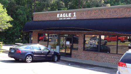 Officials told ABC11 a suspect broke into the Eagle 1 Supply gun store in the 4400 block of Craftsman Drive around 3 a.m.