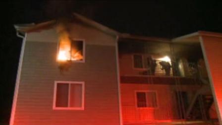 The fire broke out in the third floor unit at an apartment complex in the 1400 block of Chapel Hill Street.