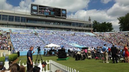 A view of UNCs Class of 13, from the press area in Kenan Stadium