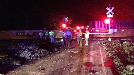 One person was killed after a train collided with a truck in Dunn