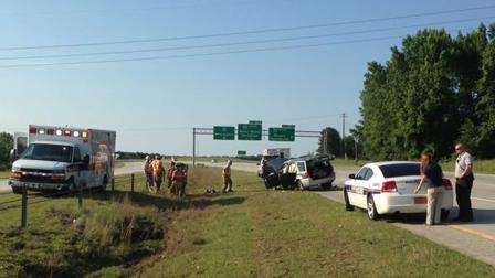 Troopers said the car with seven people inside was heading home from the beach when it overturned