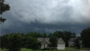 Storm clouds looking east towards Bunn, N.C.