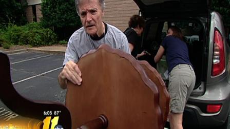 Flooding victims shopped for donated furniture courtesy fo the Green Chair project
