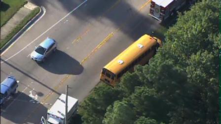 A Wake County school bus was involved in an accident along Trawick Road and Skycrest Drive in Raleigh Monday morning.