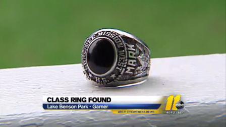 A local man came across the mens ring at Lake Benson Park in Johnston County.