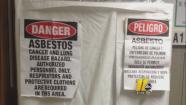 Chapel Hill High School asbestos removal signs classroom