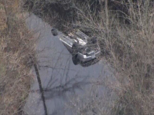 Emergency workers pulled an upside down car out of a creek in Durham Wednesday morning. They said it appeared the vehicle located near Camden Road and Midland Terrace had been there for some time. No one was found inside.