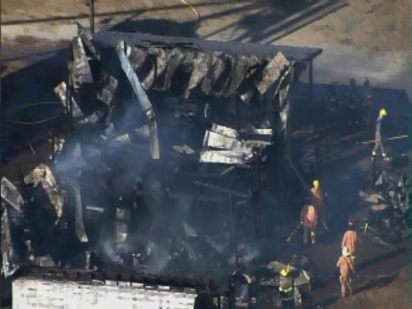 Pictures from Chopper 11 showed a farm building with its roof missing after report of explosion and fire in Edgecombe County.