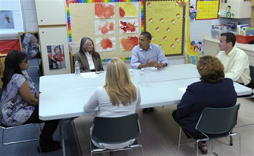 President Barack Obama speaks at the YMCA at...