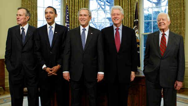 Bush, Obama, Bush, Clinton and Carter