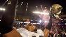New Orleans Saints safety Darren Sharper celebrates winning the NFL Super Bowl XLIV