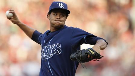 Tampa Bay Rays relief pitcher Chris Archer delivers in the fifth inning in Game 1 of baseballs American League division series against the Boston Red Sox, Friday, Oct. 4, 2013, in Boston. The Red Sox won 12-2.
