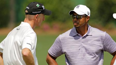 Jim Furyk and Tiger Woods