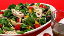 Spinach Salad with Chicken and Fruit