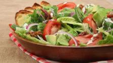 BLT Salad with Creamy Basil Dressing