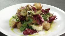 Warm Artichoke and Bread Salad