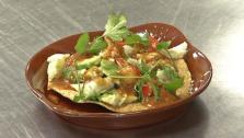 Crab Tostadas with Fire Roasted Chiles, Avocado and Tomatillo Salsa Crab Tostadas with Fire Roasted Chiles, Avocado and Tomatillo Salsa