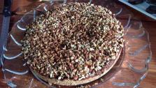 The completed Chocolate Hazelnut Mousse Cake that Ryan made for Nigella Lawson.