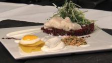 Red Beet Tartare with Seared Tuna