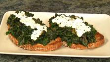 Braised Kale and Feta Tartines Braised Kale and Feta Tartines