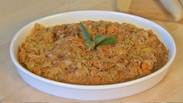 Braised Sauerkraut and Cabbage