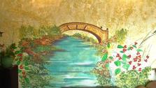 A Dated Mural and Mirrored Walls
