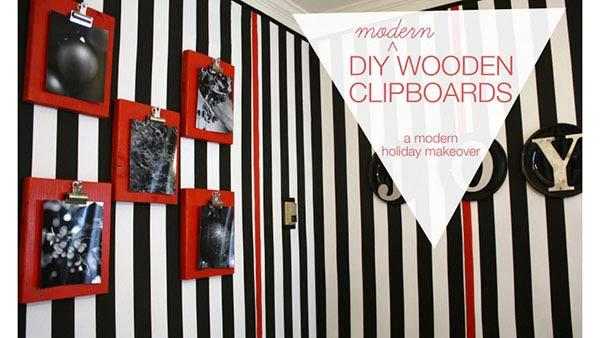 DIY Clipboards to Frame Holiday Art