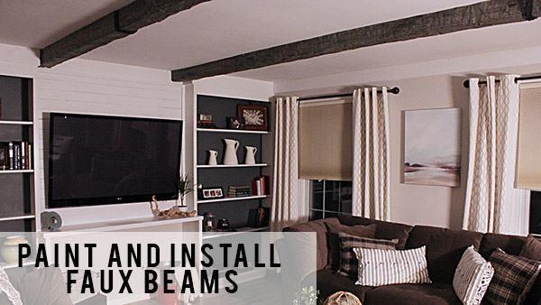 Diy Faux Ceiling Beams Knock It Off The Live Well Network
