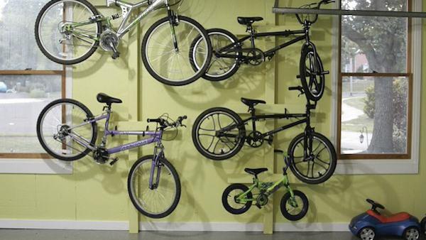 diy wall mount bike rack