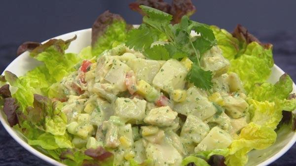 Latin Potato Salad with Avocado, Mango and Chicken