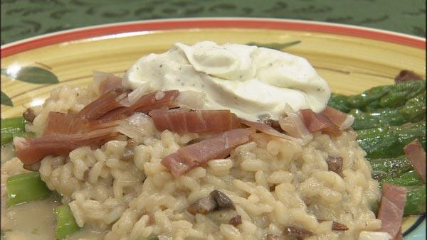 Truffled Risotto with Mushrooms, Prosciutto and Mascarpone