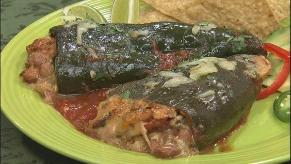 Stuffed Baked Poblano Chilies