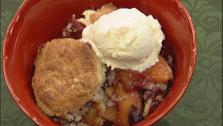Peach and Blueberry Cobbler