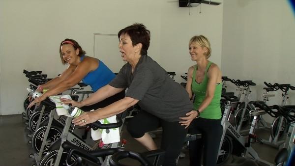 Ali and Bette-Sue Try Yoga Spin Class
