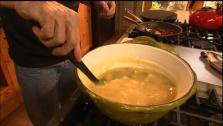 Roasted Chile Potato Soup with Greens and Chorizo Roasted Chile Potato Soup with Greens and Chorizo
