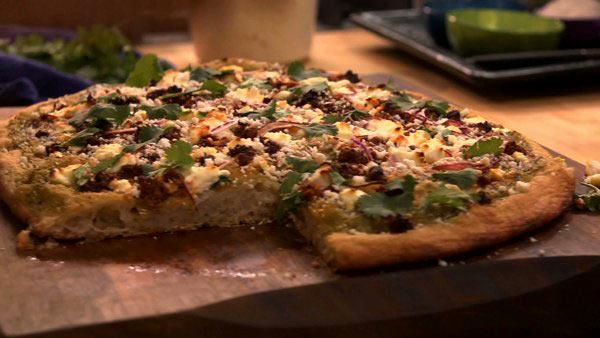 Salsa Verde Pizza Recipe Rick Bayless The Live Well Network